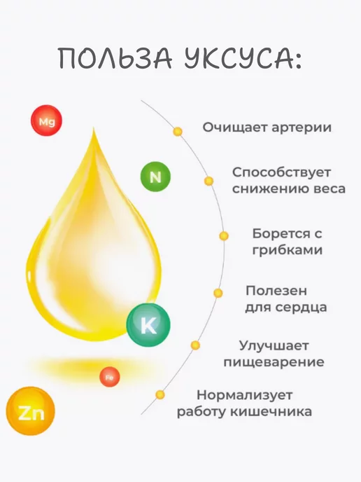 Новый Урожай Уксус (яблочный) 6% 0,5 л х 2 шт, 500 мл, 4 шт, фото 3