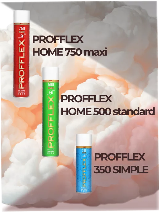 Profflex Пена монтажная, всесезонная, 750мл, 750 мл, фото 3