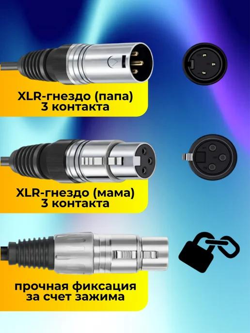 Energy Strong Кабель XLR звуковой для микрофона 1.8 метра, 1,8 м, фото 4
