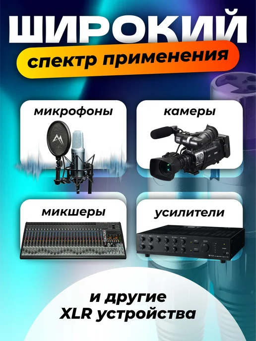 Energy Strong Кабель XLR звуковой для микрофона 1.8 метра, 1,8 м, фото 6
