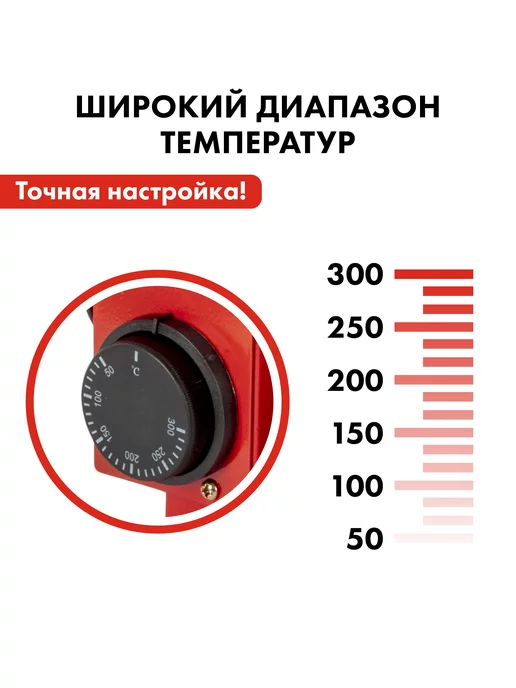 quattro elementi Паяльник для пластиковых труб в кейсе с насадками ST-1100, красный, фото 3