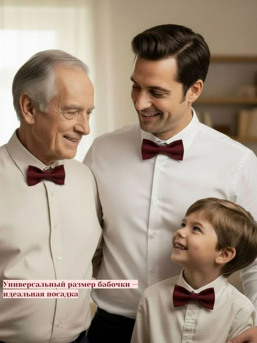 ZamDina Галстук - бабочка универсальный, синий, фото 7