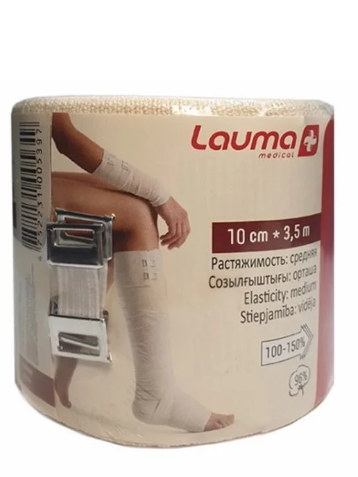 Lauma Бинт медицинский компрессионный 10 см х 3,5 м, 3,5 м