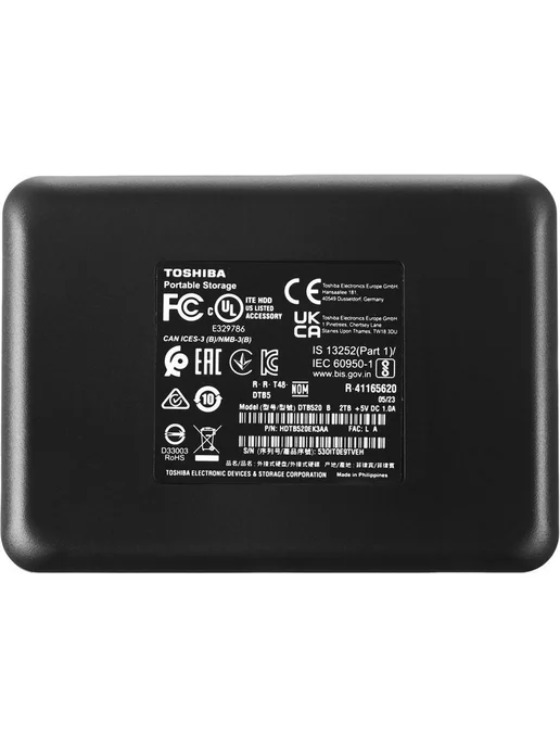 Toshiba Внешний жесткий диск HDTB520EK3AA 2048Gb, USB 3.0, 2.5 ", 2048 ГБ, фото 3