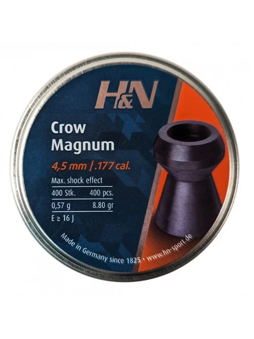 H&N Пули для пневматики Crown Magnum 4,5 мм 0,57г (400шт), 0,57 г, 400 шт, фото 7