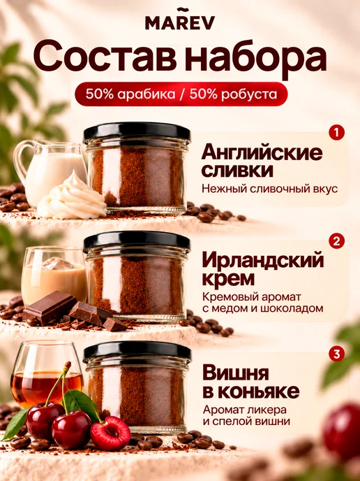 Кофе молотый арабика подарочный набор, вариант, фото 3