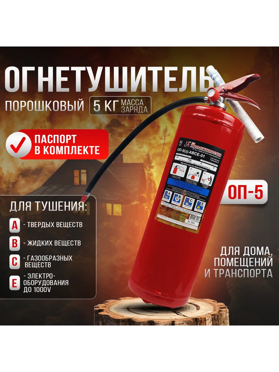 Огнетушитель порошковый...