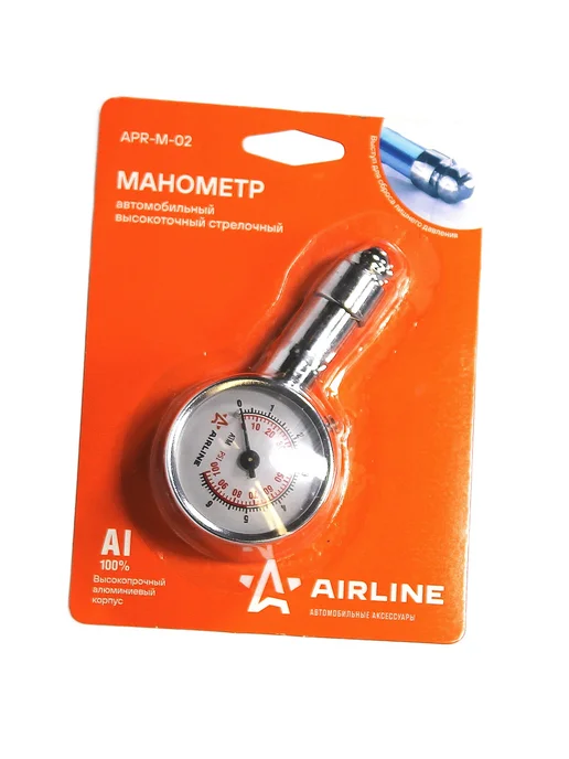 AIRLINE Манометр шинный (автомобильный) 7.5 атм, корпус метал, вариант, фото 2