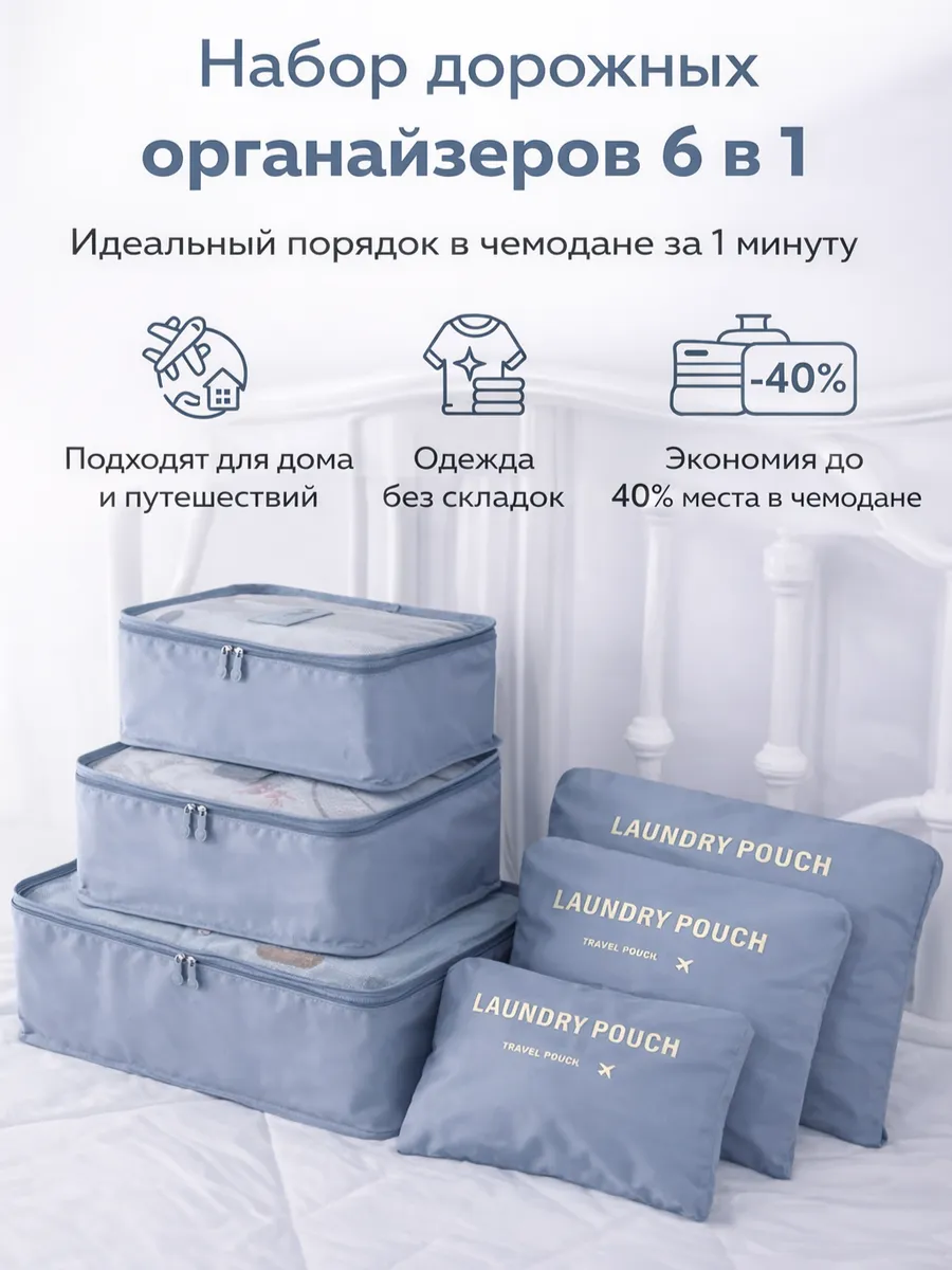 Органайзер дорожный для чемодана 6 в 1