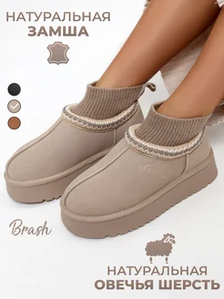 Угги зимние на платформе с натуральным мехом Brash Shoes 252317992 купить за 4 408 ₽ в интернет-магазине Wildberries