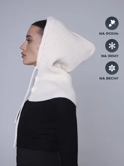 Капор теплый на голову съемный