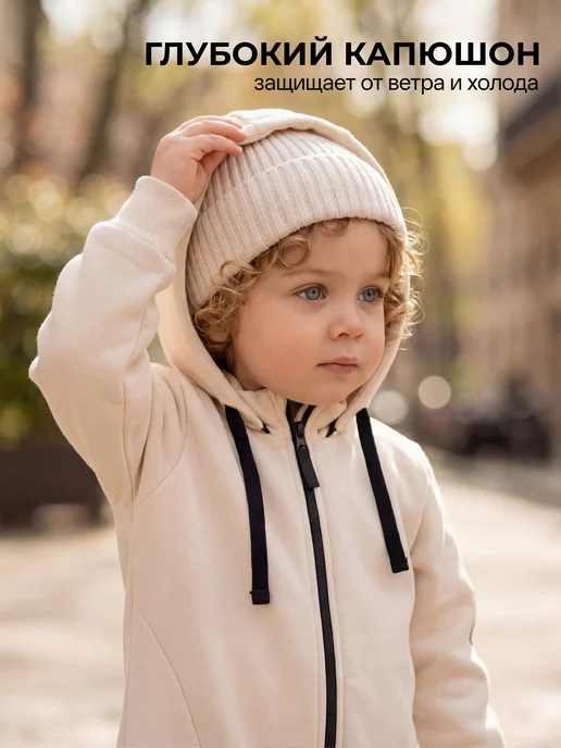 ECOKIDS. Детский комбинезон для новорожденных флисовый, белый, фото 4