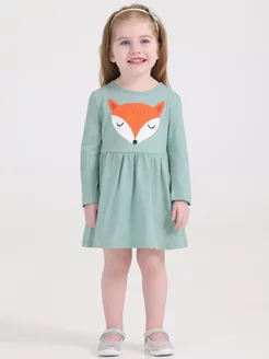 Платье в садик с длинным рукавом