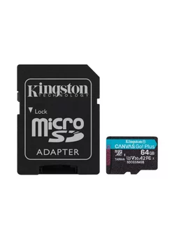 Карта памяти microSDXC Canvas Go Plus Class 10 64GB + ADP