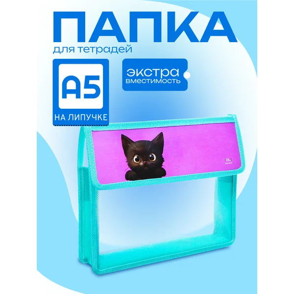 Папка канцелярская, для тетрадей, для бумаг, школьная А5