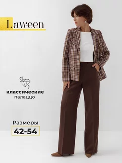 Брюки палаццо расклешенные классические Laween 252620301 купить за 3 058 ₽ в интернет-магазине Wildberries