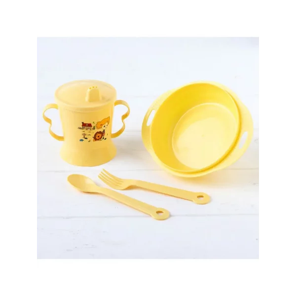 Набор детской посуды, 4 предмета цвета МИКС