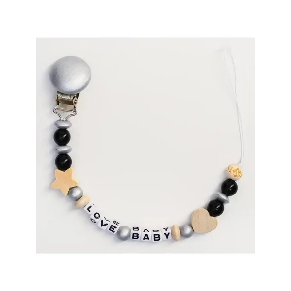 Держатель для пустышки на прищепке "Love Baby" для соски