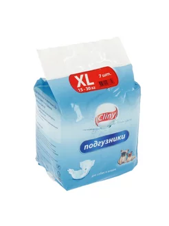 КЛИНИ Подгузники для собак 15-30 кг XL