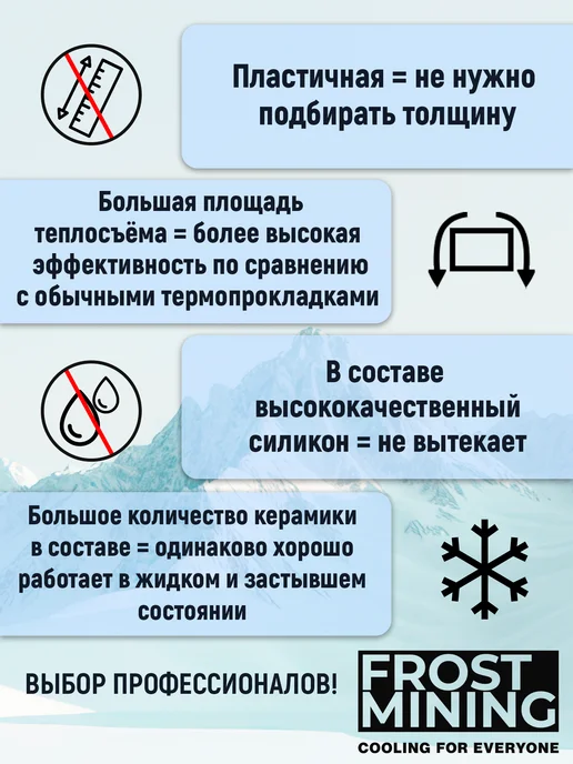 FrostMining Термопрокладка жидкая Ликвид Термал 15Вт 20г, 15 Вт, 40 г, фото 2