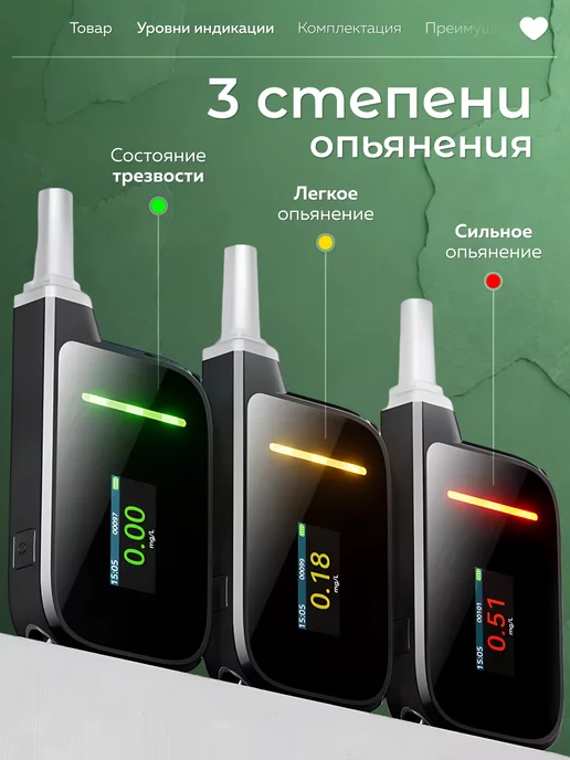 EVGRND Алкотестер профессиональный, цифровой тестер гибдд 2025г, 2025 г, фото 2