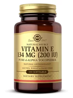 Солгар Витамин Е 200IU Vitamin E 100 мягких капсул