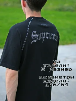 Черная футболка Supreme Coogi oversize SUPREME 253007122 купить за