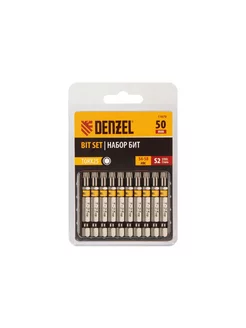 Набор бит TORX 25х50, сталь S2, 10 шт.Denzel,11670 DENZEL 253049174 купить за 333 ₽ в интернет-магазине Wildberries