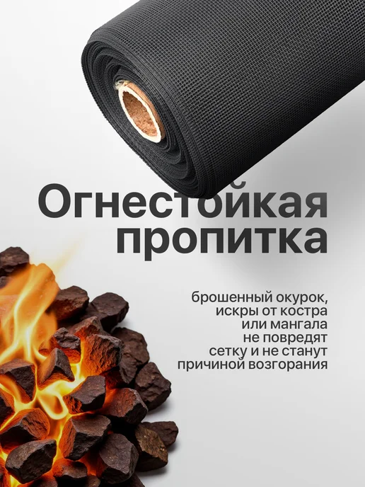 Ордунг Полотно москитной сетки на окно, серый, фото 4