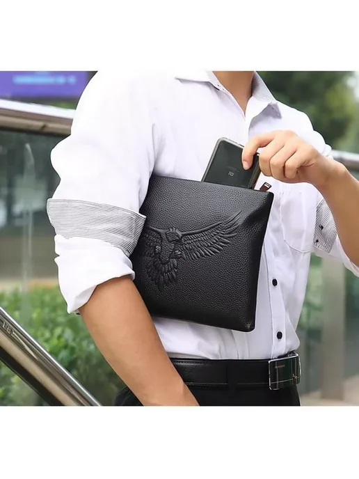 G.Fashion Стильный деловой клатч, черный, фото 8