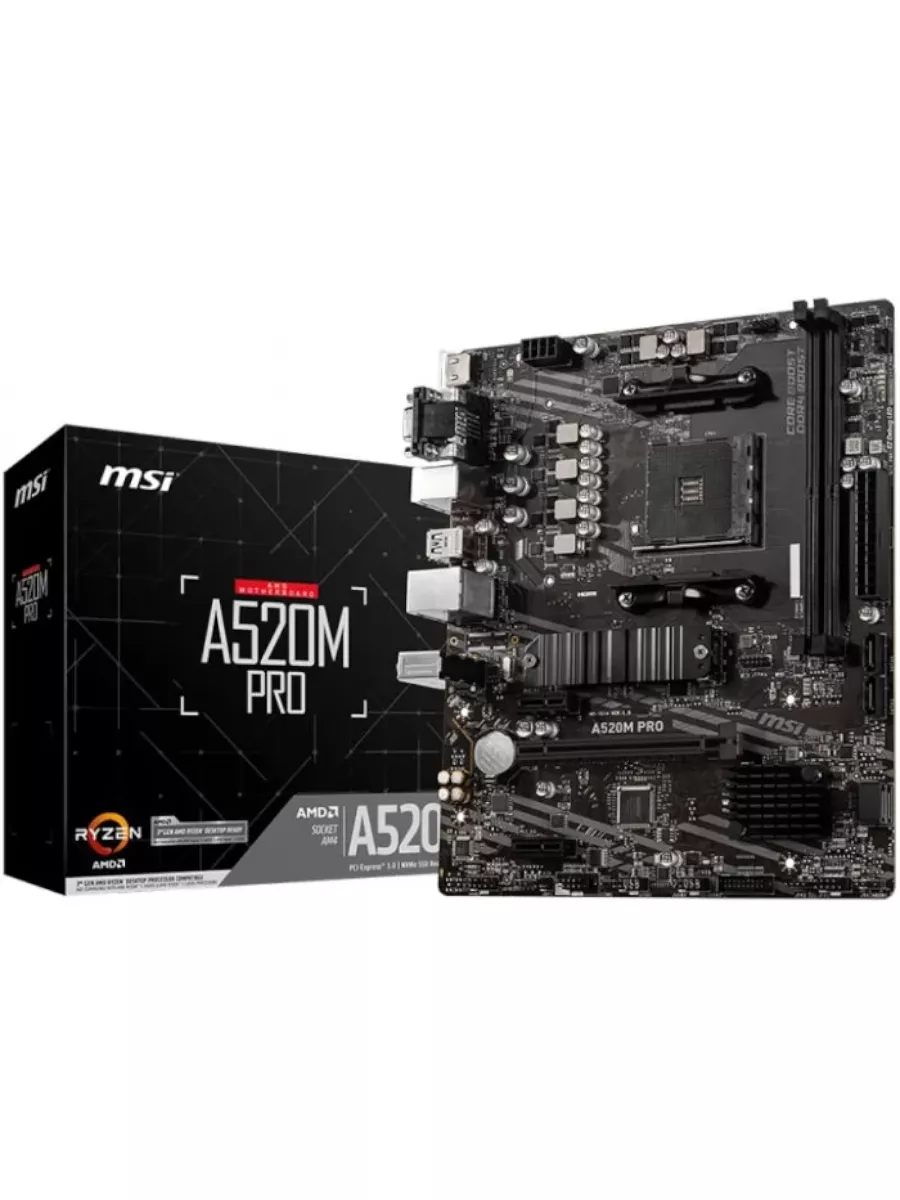 Материнская плата mATX A520M PRO MSI 253191602 купить в интернет‑магазине Wildberries