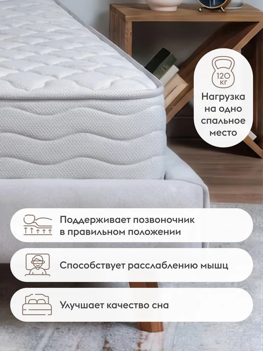 Правила мебели Матрас 90х200 пружинный Нокс лайт, Белый, 120x200, фото 6