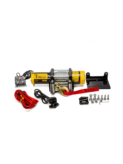 T-max ATW PRO 3500 лебедка электрическая синт. трос, вариант, фото 3