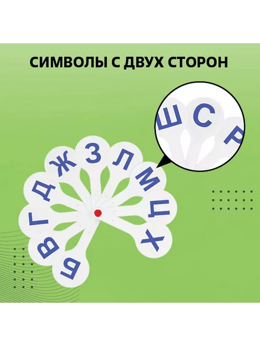 ProMarket2 Набор веер-касс, гласные, согласные, цифры от 1 до 20, синий, фото 4