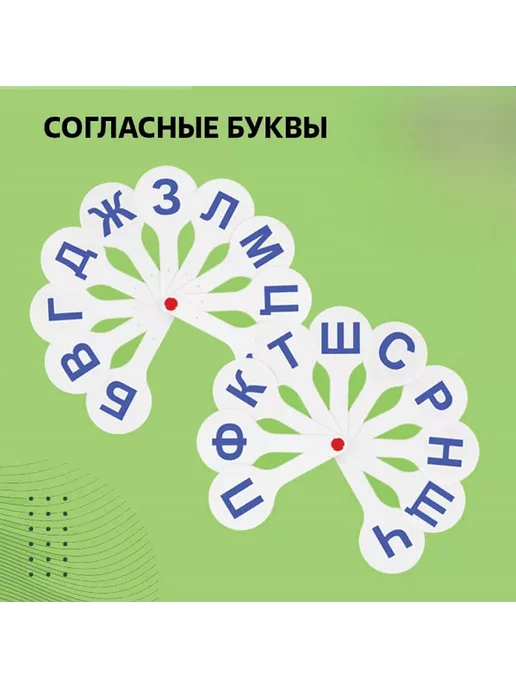ProMarket2 Набор веер-касс, гласные, согласные, цифры от 1 до 20, синий, фото 7