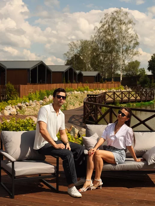 Estente Диван дачный садовый AnriMini 111см. Oxford серый, серый, фото 5