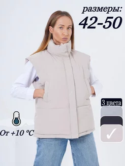 Жилетка утепленная оверсайз AliJeans 253401036 купить за 2 269 ₽ в интернет-магазине Wildberries