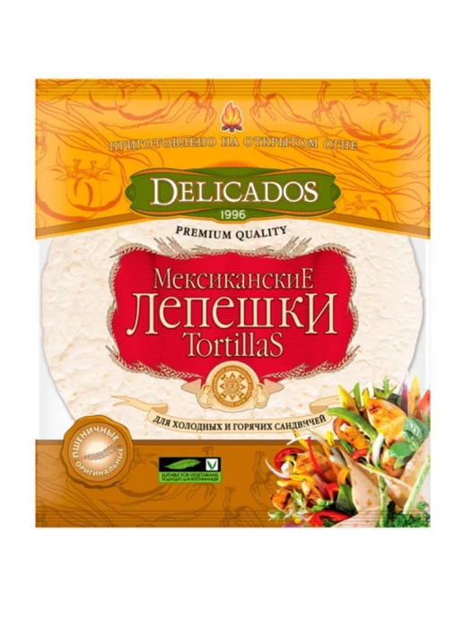 DELICADOS Тортильи пшеничные оригинальные, 400 г, 2 шт, 400 г, 2 шт, фото 3