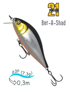 Воблер Bet-A-Shad 63 F-SR 712 Pontoon21 253547426 купить за 1 310 ₽ в интернет-магазине Wildberries