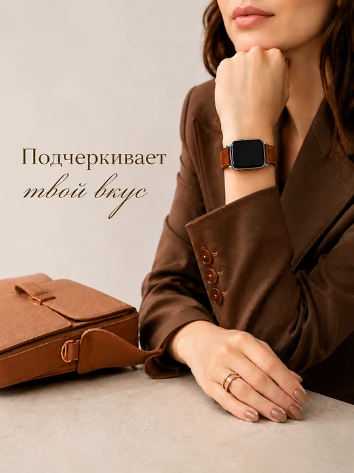 Limit Store Ремешок для Apple Watch 38 40 41 42 мм, коричневый, фото 3