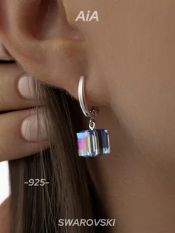 Серьги серебро 925 с камнями Swarovski Ювелирный магазин AiA 253620348 купить за 2 733 ₽ в интернет‑магазине Wildberries