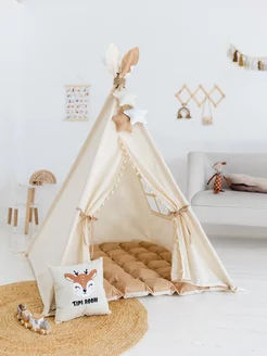 Вигвам с ковриком шалаш детский Tipi.room 253654710 купить за 6 629 ₽ в интернет-магазине Wildberries