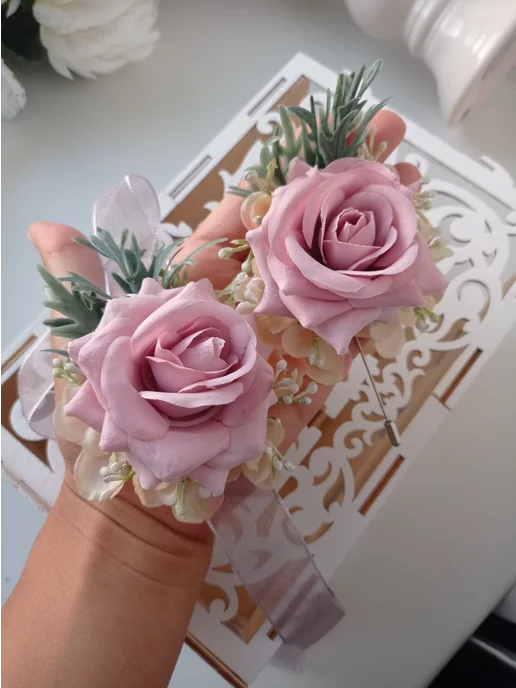 Wedding by Gulya бутоньерка для жениха и невесты, набор, вариант, фото 3