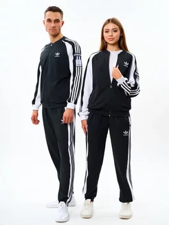 костюм спортивный на молнии adidas 253773160 купить за 3 360 ₽ в интернет-магазине Wildberries