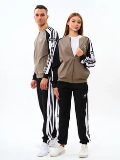 костюм спортивный на молнии adidas 253773161 купить за 3 360 ₽ в интернет-магазине Wildberries