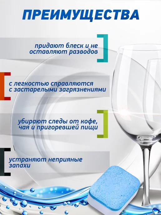 AlberoHome Мини таблетки для посудомоечной машины 60 штук, Мини 60 штук, фото 2