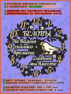 Часы на стену (циферблат) с фамилией "Беловы" 30 см АПЕЛЬСИН МАРКЕТ 253817914 купить за 1 680 ₽ в интернет-магазине Wildberries