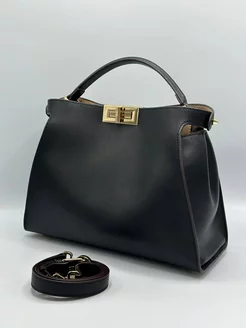 Сумки черный кожаные Fendi 253835681 купить за 7 566 ₽ в интернет-магазине Wildberries