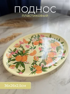 Поднос пластиковый овальный Kitchen Magazine 253941320 купить за 323 ₽ в интернет-магазине Wildberries