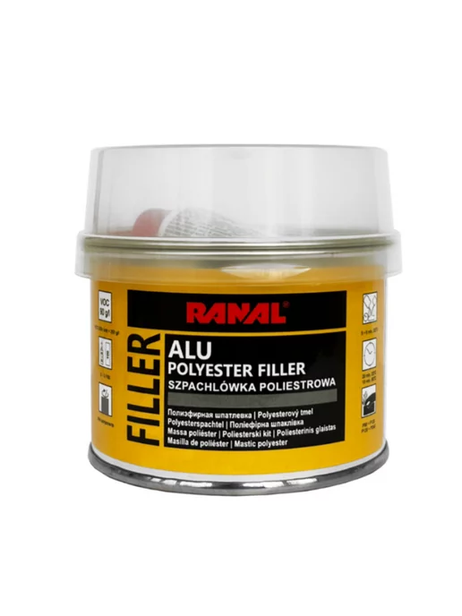 RANAL Шпатлевка ALU полиэфирная с алюминием 0,5кг, 500 г